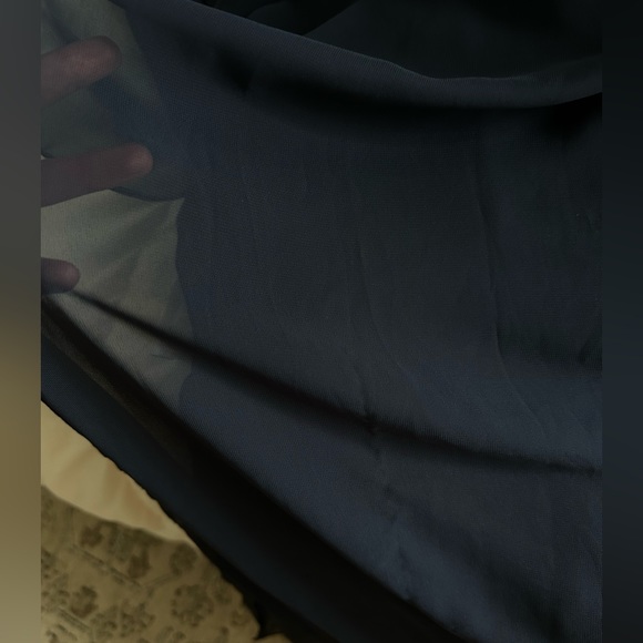 Dessy Collection Shirred Chiffon Gown Midnight Blue Style# 2894** - Picture 7 of 7